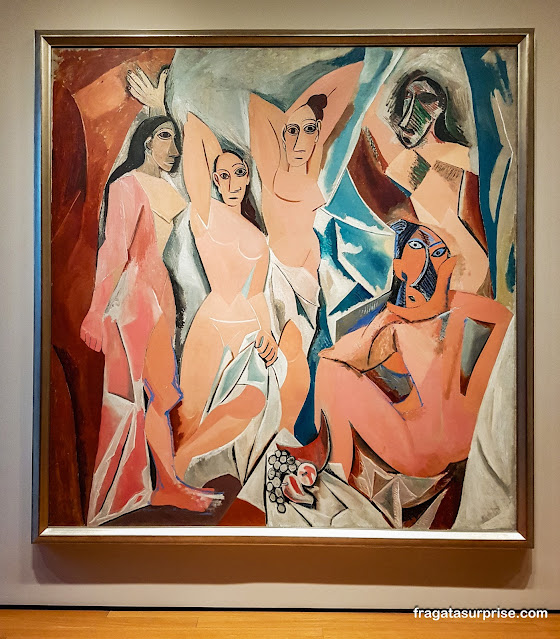 "As Senhoritas de Avignon", de Pablo Picasso, no MoMA de Nova York