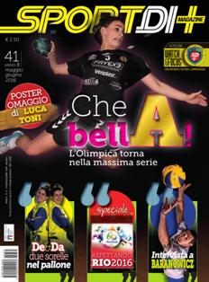 SportDi+ 41 - Maggio & Giugno 2016 | TRUE PDF | Bimestrale | Sport | Informazione Locale | Cultura | Spettacolo
SportDi+ è un bimestrale dedicato allo sport veronese, con un occhio di riguardo per i giovani sportivi!
Basta sfogliare le pagine per accorgersi che i veri cronisti saranno, oltre i nostri collaboratori, gli stessi lettori che potranno esprimersi e comunicare le loro informazioni sportive.
Tutti troveranno con questo strumento la possibilità di attivare un dialogo con i cittadini e con le Istituzioni.
SportDi+ nasce nel 2009 con l’obiettivo di divulgare e far conoscere lo sport veronese, in particolare quelle discipline che in modo assolutamente improprio vengono definite «minori».
I protagonisti sono gli sportivi quindi, coloro che – anche se non praticanti – amano vivere in modo «sportivo».
Divertimento, gioco e salute nel rispetto delle regole: questo è il messaggio che SportDi+ diffonde, specialmente tra i più giovani.
In un momento storico in cui la tecnologia e la società in generale tendono ad «isolare» e a rendere la vita sempre più frenetica, è bello constatare che lo sport è ancora…di moda!