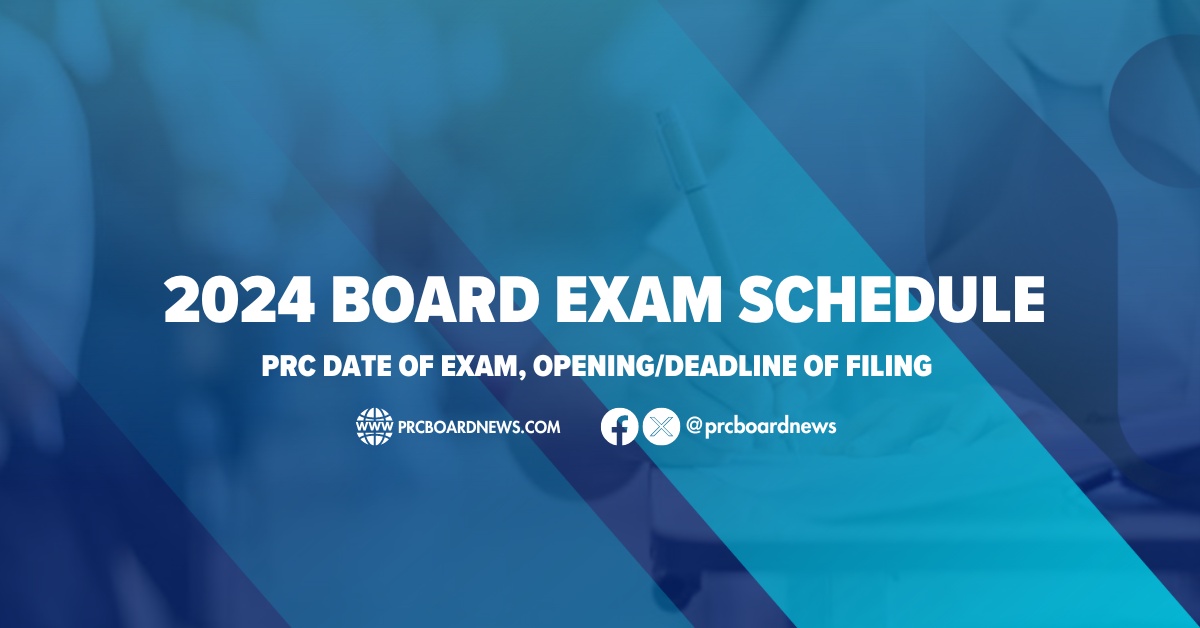 LIST: PRC board exam schedule 2024