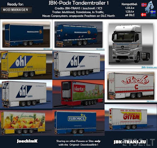 JBK Tandem Trailers Pack