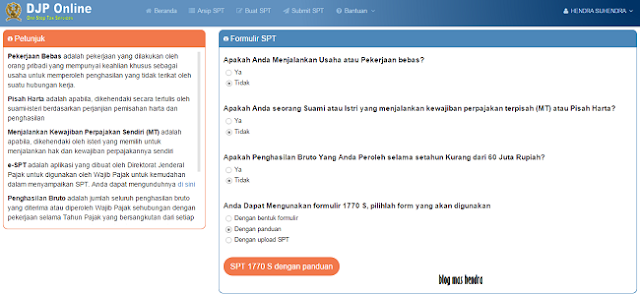 Tampilan Laman DJP Online - Blog Mas Hendra