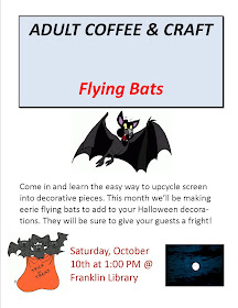 Library - adult coffee and craft - flying bats
