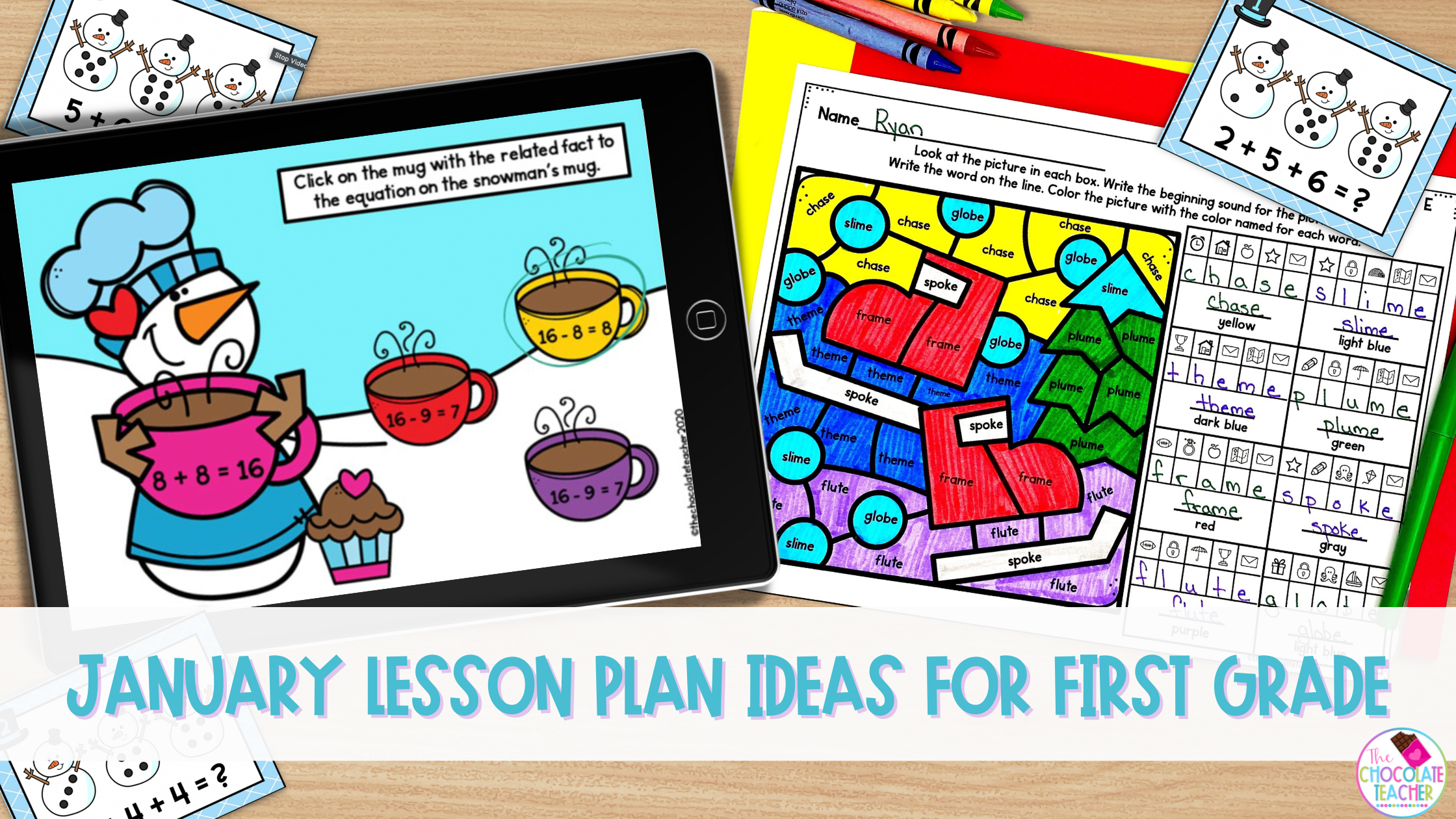 Use these January lesson plan ideas for first grade for fun and exciting lessons covering key math and ELA concepts you have been studying so far this year.