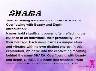 meaning of the name "SHARA"