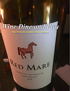 The Cabernet Sauvignon wine tasting of the Red Mare Vineyard from Oakville, California