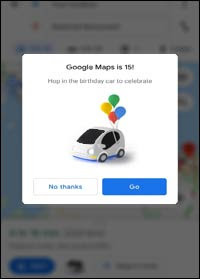 Google Maps 'Mini Car' Directions