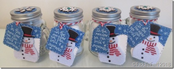 snowman snowball favour jars candy jars