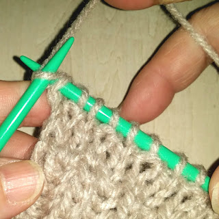 イギリスゴム編みの編み方, how to knit Brioche Stitch also called fisherans rib, 元宝针教程