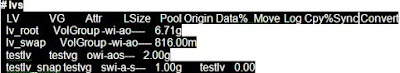 Snapshot of Logical Volume and Restore in LVM