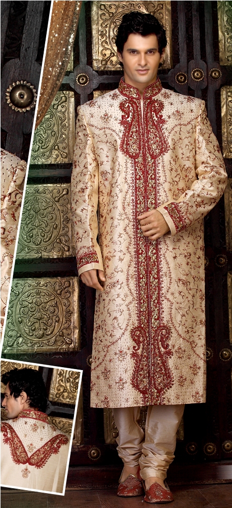 Pakistani Wedding Dresses For Men Consist On Sherwani Shalwar Kameez And