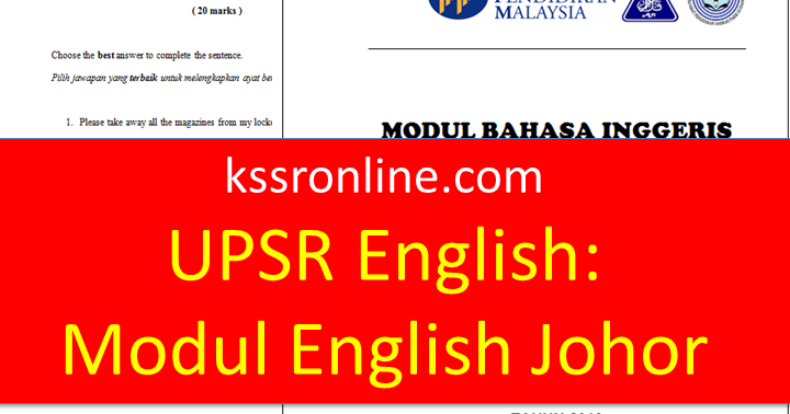 Kssronline.com - KSSR, DSKP, UPSR, LINUS: UPSR English 