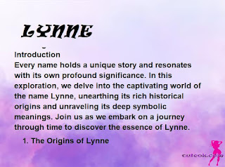 meaning of the name "LYNNE"