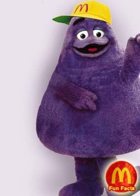 Grimace from McDonalds, as seen on Twitter