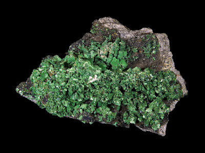 Mineral torbernit dicirikan dengan warna hijau tua dan memiliki sifat radioaktif yang tentunya berbahaya