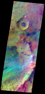 Pastel colors swirl across Mars