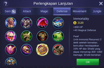 Immortality Mobile Legends