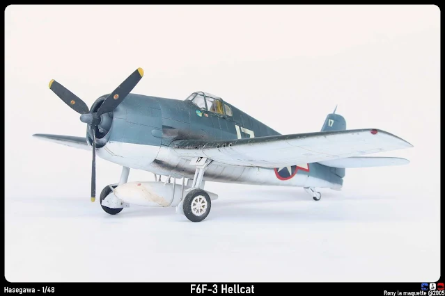 Maquette du F6F-3 Hellcat d'Hasegawa au 1/48.