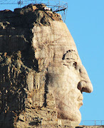 The face of Crazy Horse was completed and dedicated in 1998