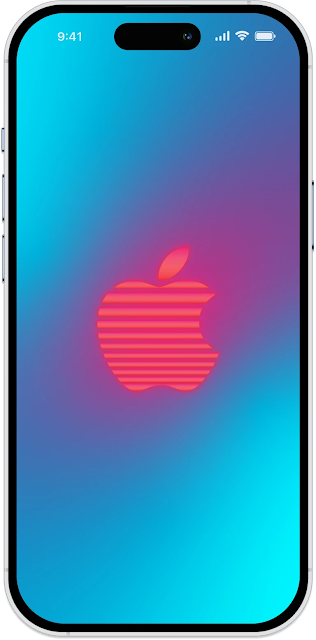 iPhone wallpaper - Apple Synthwave Style