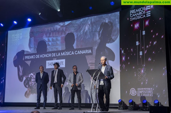 El Cabildo felicita al grupo Taburiente por recibir el galardón de honor en los Premios Canarios de la Música