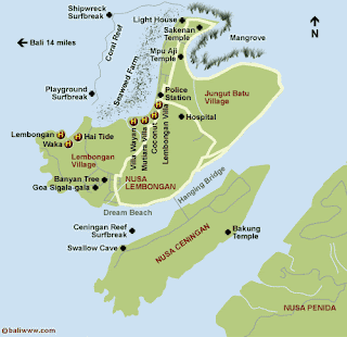 Nusa Lembongan Island Map