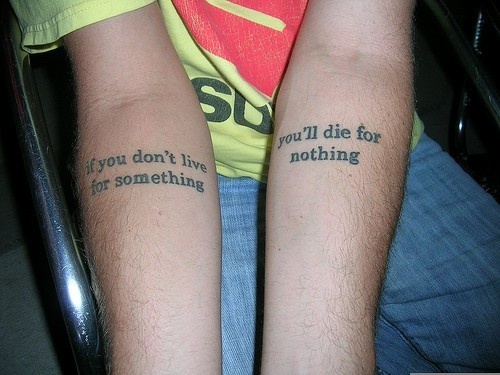 tattoo quotes and sayings for men. Just as many women are getting their tattoo quotes as men.