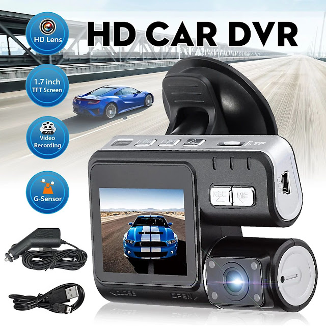 Dash Cam DVR Car Video Camera Recorder Night Vision G-Sensor Crash 1080P 2'' LCD