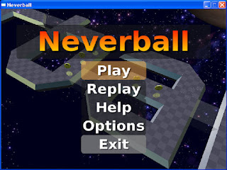 Neverball - menu del juego