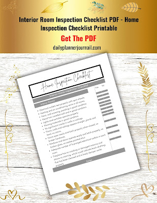 Interior Room Inspection Checklist PDF - Home Inspection Checklist Printable