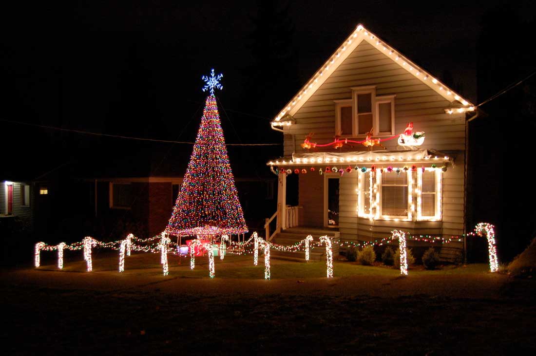 Outdoor Christmas Lights House