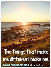 The things that make me different make me Winnie the Pooh quote Quotes to Start the New Year: Clever Classroom blog