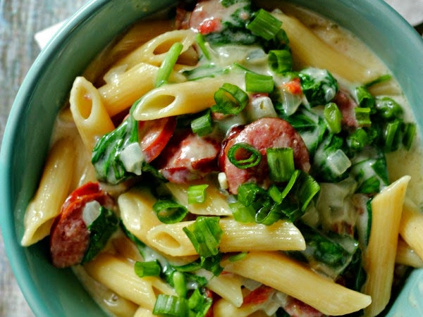 Recipe: Smoked Sausage Penne Pasta