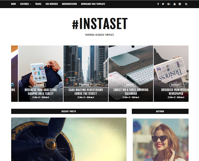 Instaset Blogger Theme