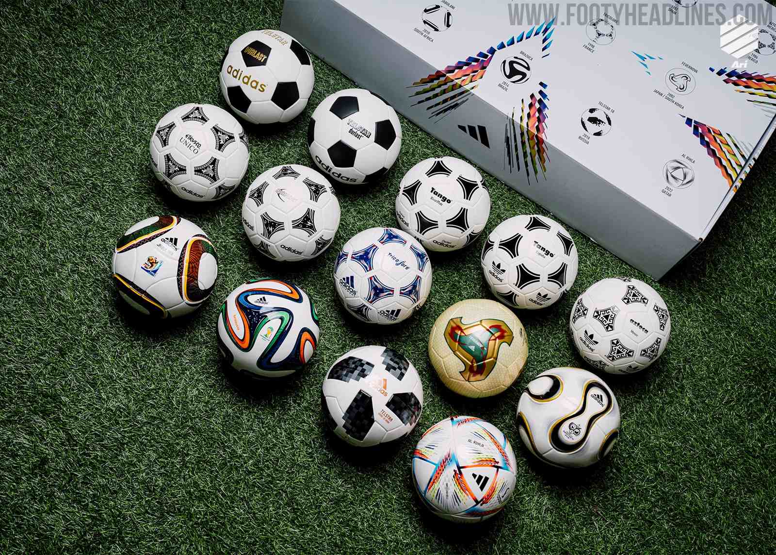 Adidas World Cup Historical Mini Ball Set 1970-2022 – Classic Soccer Cleats