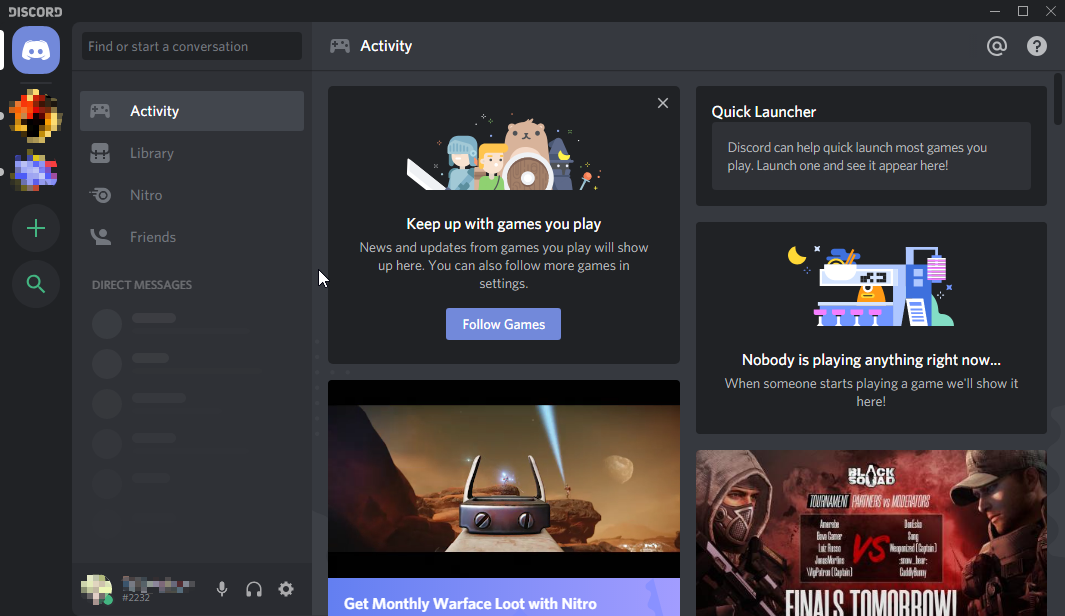 Support Discord with a monthly subscription!