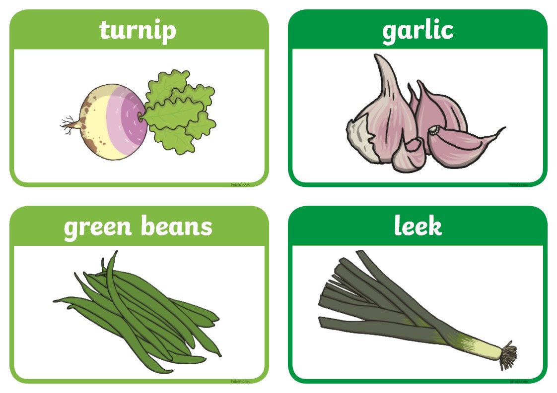 اسماء الخضروات بالانجليزي مع الصور Vegetables In English