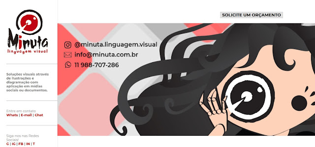 Exemplo de aplicação de logotipo em Website Minuta Linguagem Visual