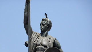 Man wears the shield of the nomads