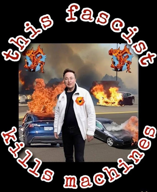 Picture of Elon Musk: "This Fascist Kills Machines"