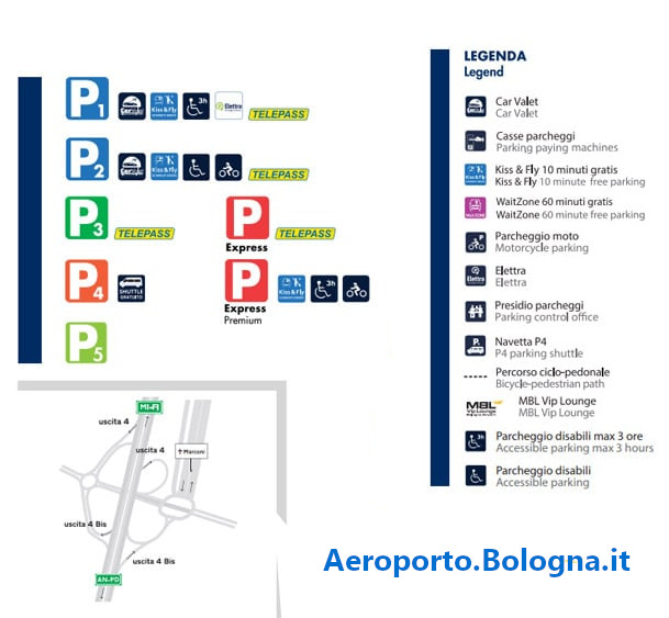 Prenotazione posto auto aeroporto bologna