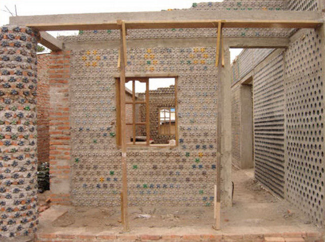 House built from PET bottles