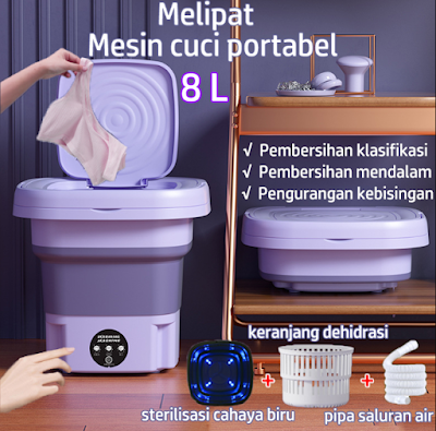 Promo Mesin Cuci Mini Portable 2 Tabung 8L - Hemat Ruang dan Praktis