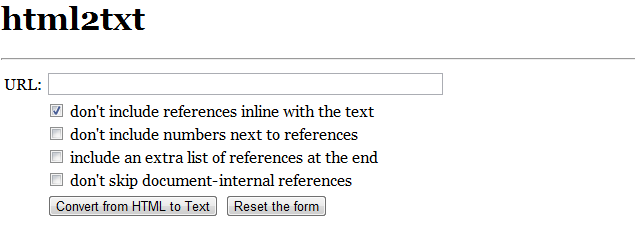 HTML+To+Text+Convert+Webpages+to+Plain+Text