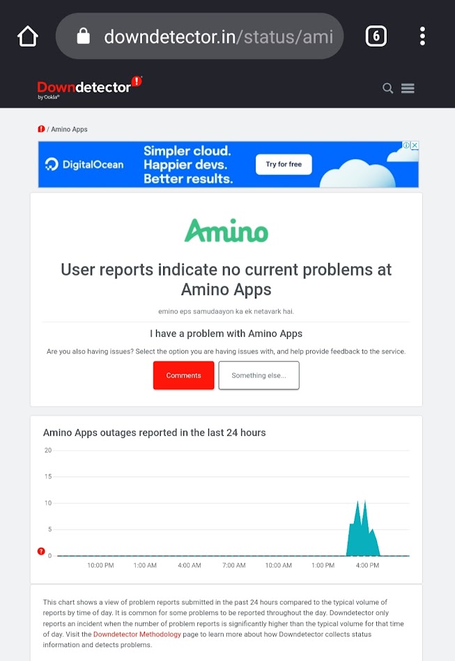amino-app-down-issues