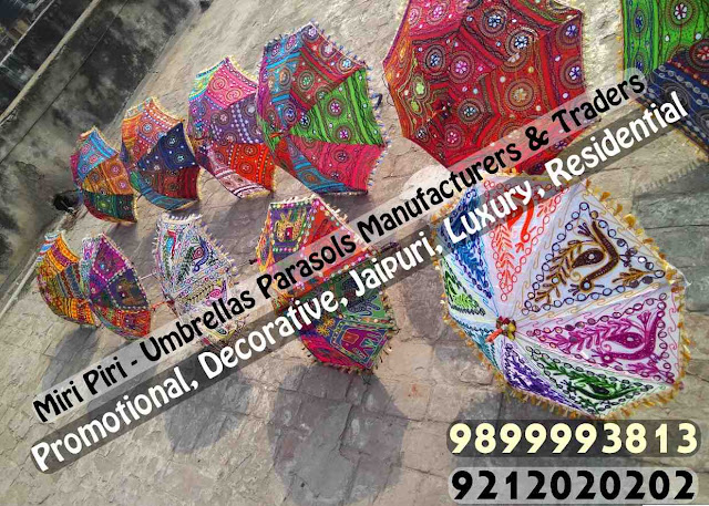 Specialized in Embroidered Umbrellas, Traditional Umbrellas, Handcrafted Umbrellas, Embroidered Umbrellas, Rajasthani Umbrellas, Jaipuri Umbrellas, Gujarati Umbrella Parasols