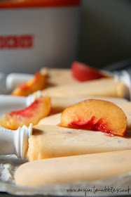 Homemade peach ice pops by Anyonita Nibbles