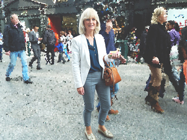 Older stylish woman on Grafton Street Dublin