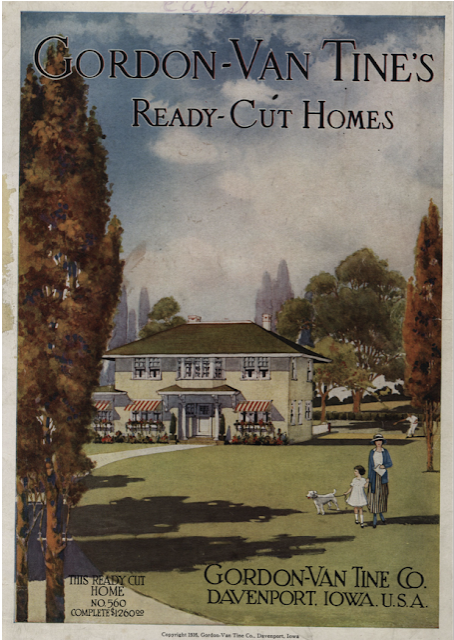 colorful image of front cover of the 1916 Ready-Cut homes catalog by Gordon-Van Tine