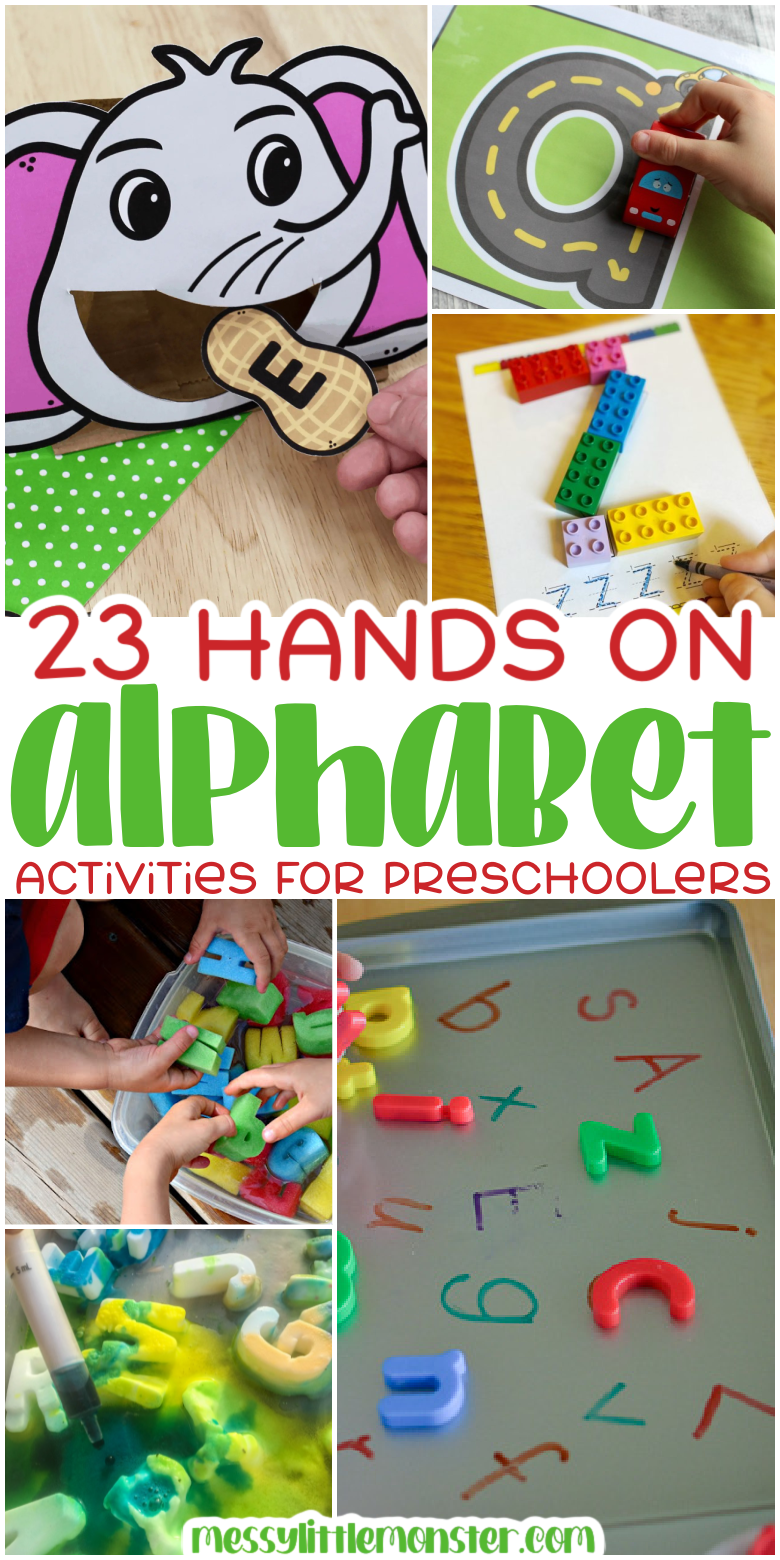 Hands-on alphabet activities for kindergarten and preschoolers.