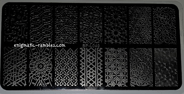 Review-Stamping-Plate-BPS-Born-Pretty-Store-BPL049-BPL-049-BP-L049-Arabesque-Vines-Design